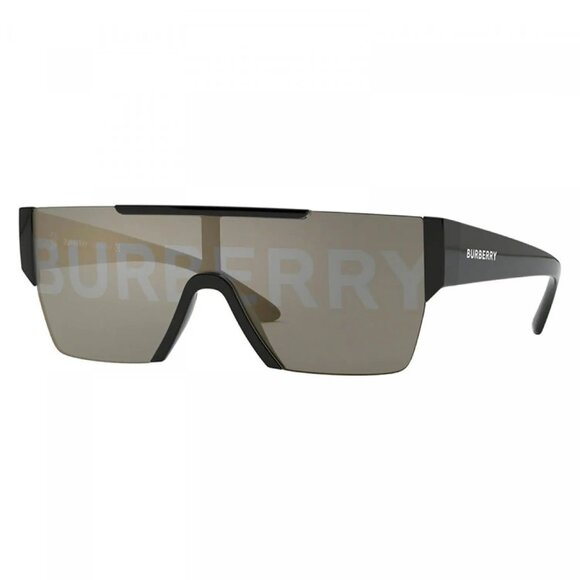 NWT BURBERRY SUNGLASSES BLACK GOLD SHIELD MEN EYEWEAR BURBERRY main image 4